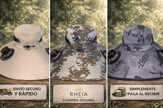 Sombrero Para El Sol Con 2 Abanicos