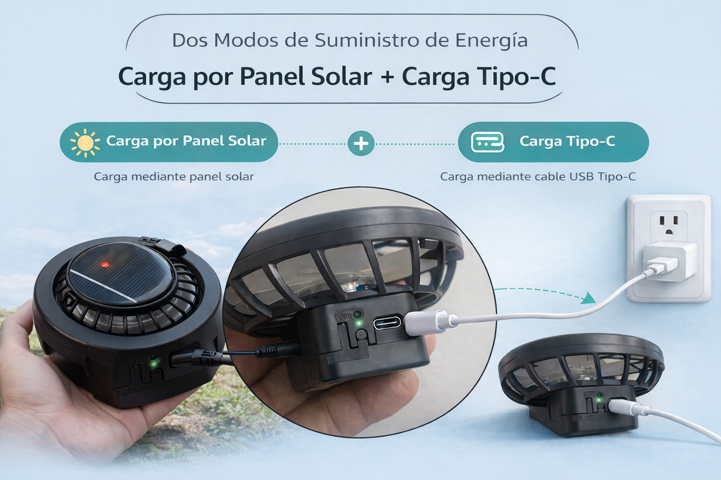 Sombrero Para El Sol Con 2 Abanicos